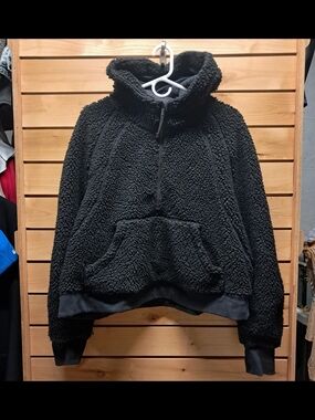 lululemon athletica Black Sherpa Half-Zip Hoodie